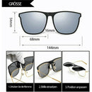 Polarisierte Clip-On-Clip-Top-Sonnenbrille aus Metall für Korrektionsbrillen