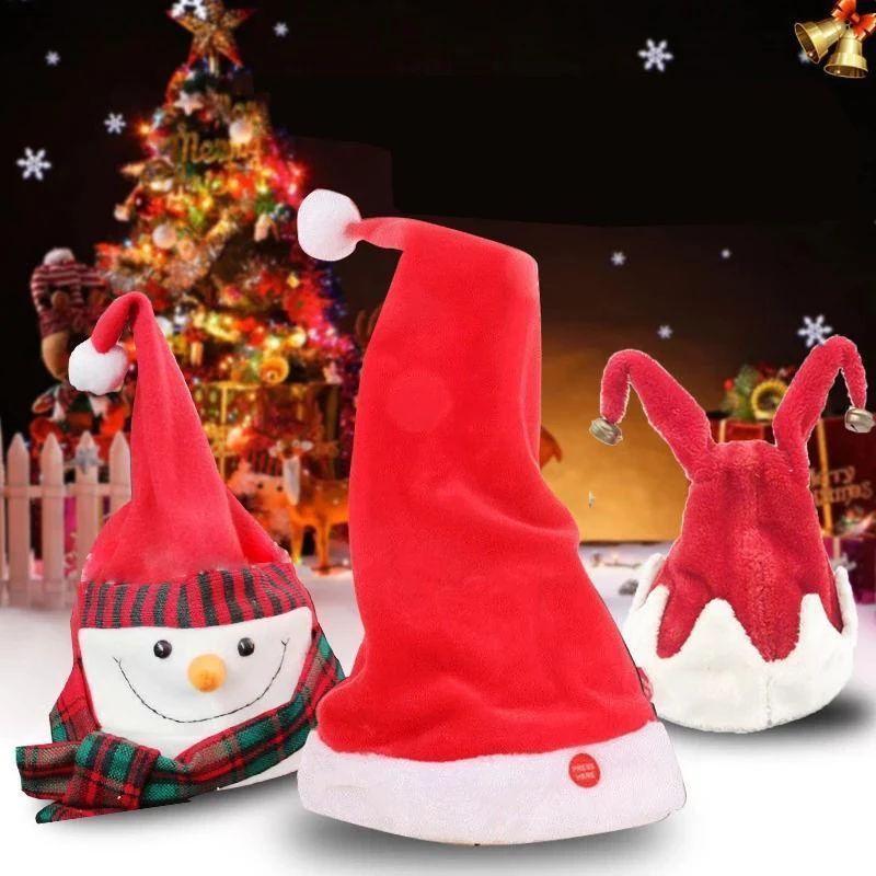 Cappello da Babbo Natale musicale elettrico