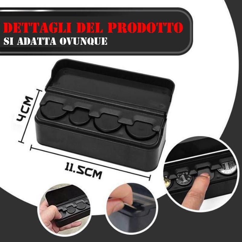 Scatola porta monete premium per auto