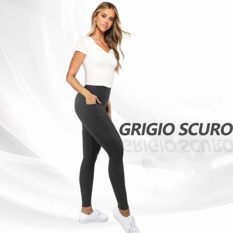 Allinea i leggings dimagranti a vita alta con tasche