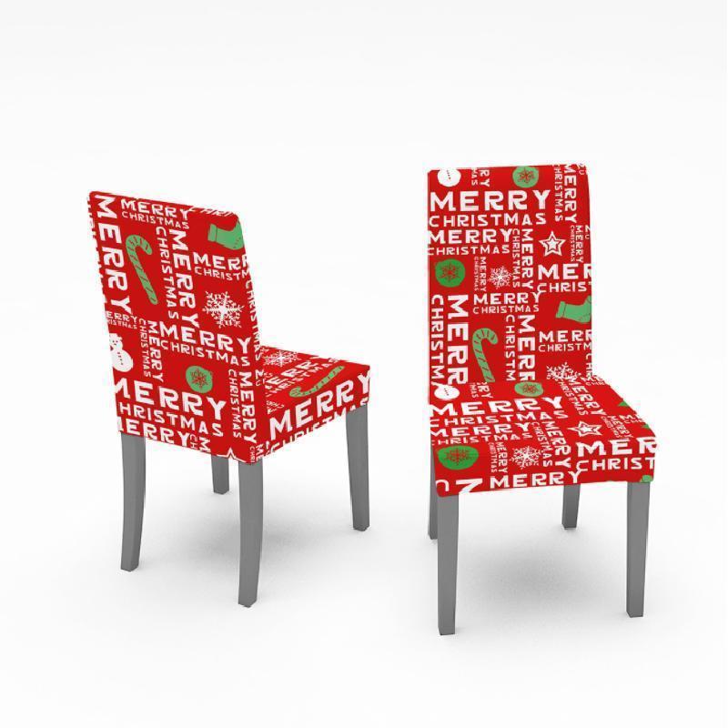 WEIHNACHTSDEKORATION STUHLBEZUG UND TISCHDECKE