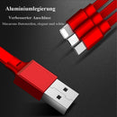 Multi USB Kabel,Einziehbares Ladekabel 3 in 1 Micro Type C Kompatibel für iPhone Android Smartphone