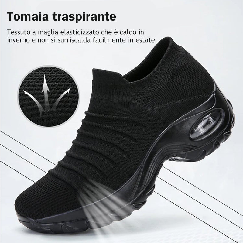 Scarpe traspiranti e ammortizzate