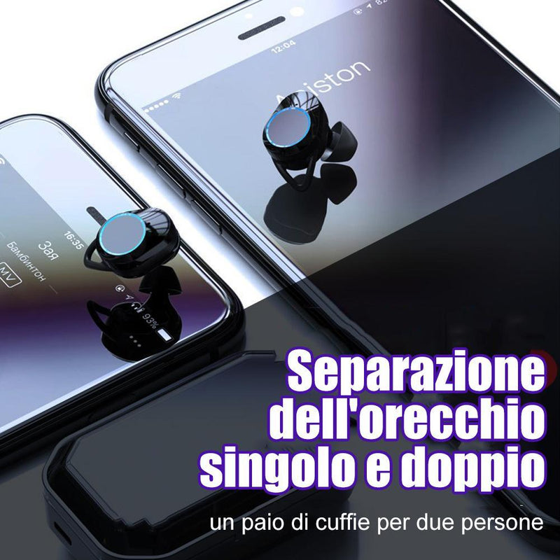 Auricolare Bluetooth wireless impermeabile, nero