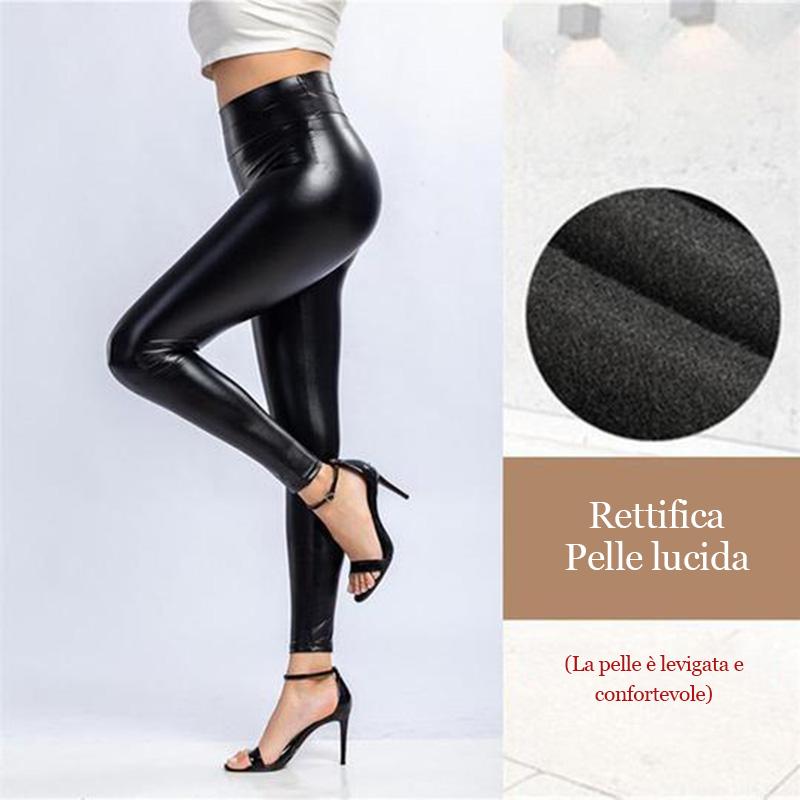 LEGGINGS IN ECOPELLE ELASTICIZZATA