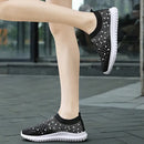 Atmungsaktive Strass-Freizeitschuhe