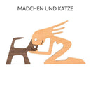 Pet Lover Tischdekoration aus Holzskulpturen