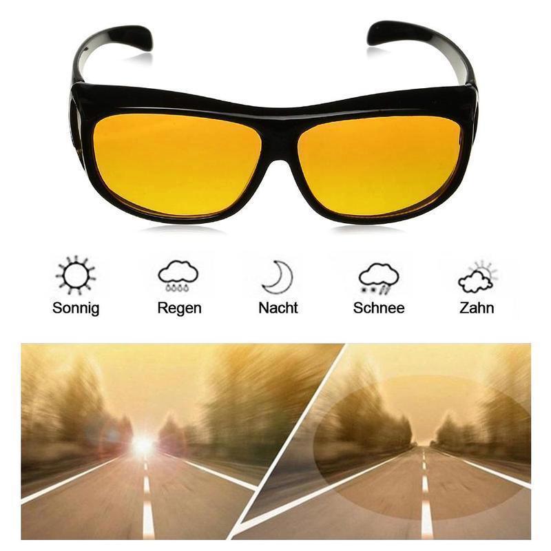 Bequee Gelbe Anti-Glanz Nachtfahrbrille - hallohaus