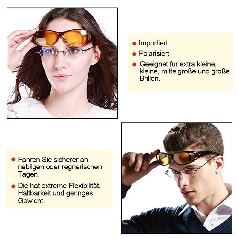 Bequee Gelbe Anti-Glanz Nachtfahrbrille - hallohaus